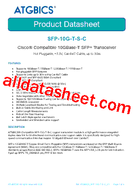 SFP-10G-T-S-C型号图片