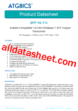 SFP-1G-T-C型号图片