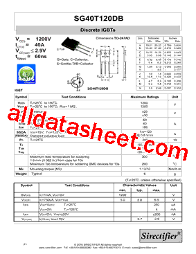 SG40T120DB型号图片