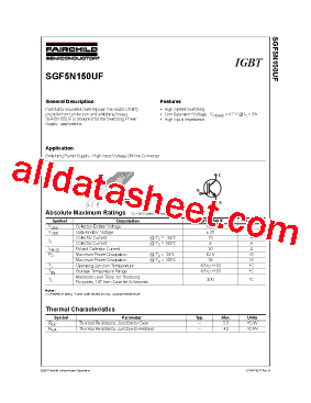 SGF5N150UFTU型号图片