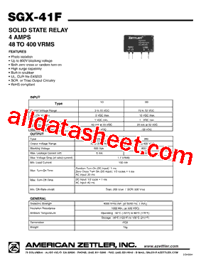 SGX-41F1D380A4ZSG型号图片