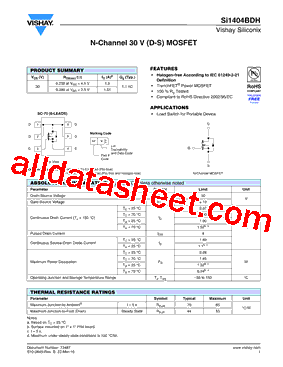 SI1404BDH型号图片