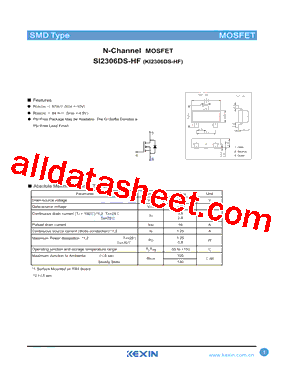 SI2306DS-HF型号图片