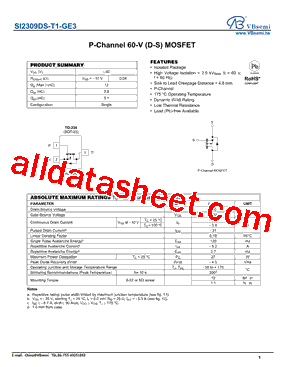 SI2309DS-T1-GE3型号图片