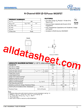 SID04N60SL型号图片