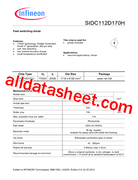 SIDC112D170H型号图片