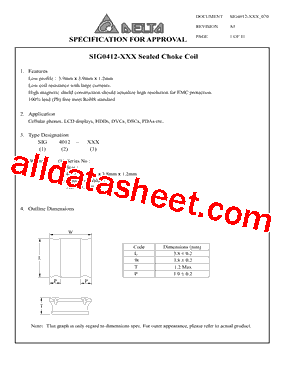 SIG4012-1R0型号图片