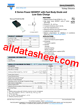 SIHA25N60EFL型号图片