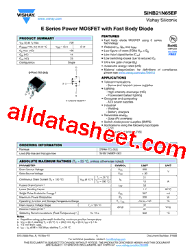 SiHB21N65EF-GE3型号图片