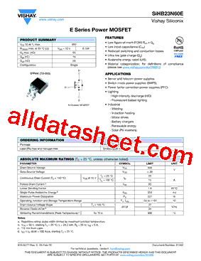 SIHB23N60E型号图片
