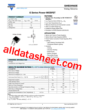 SIHB24N65E-GE3型号图片