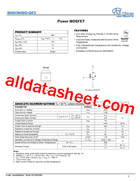 SIHD3N50D-GE3型号图片