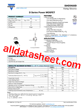 SIHD5N50D-GE3型号图片