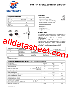 SIHFR120TL-E3型号图片