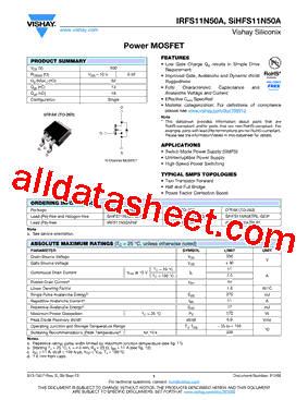 SIHFS11N50A-GE3型号图片