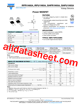 SIHFU1N60A-GE3型号图片