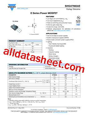 SIHG47N60AE_V01型号图片