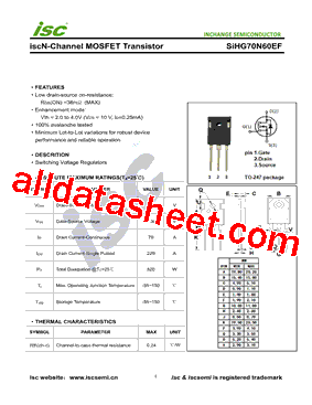 SIHG70N60EF型号图片