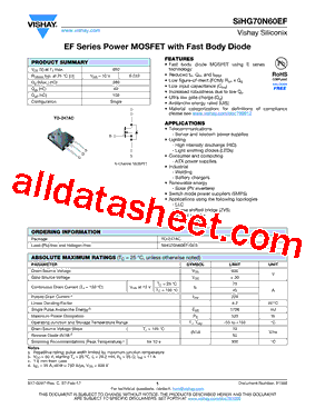 SIHG70N60EF_V01型号图片