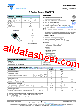 SIHP15N65E-GE3型号图片