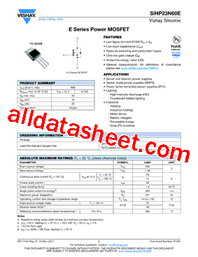 SIHP23N60E-GE3型号图片