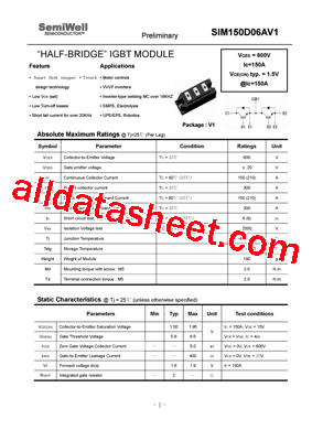 SIM150D06AV1型号图片