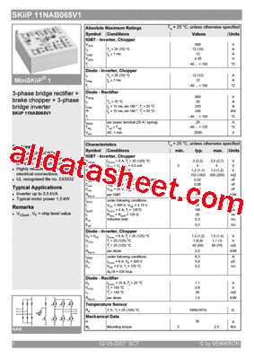 SKIIP11NAB065V1型号图片