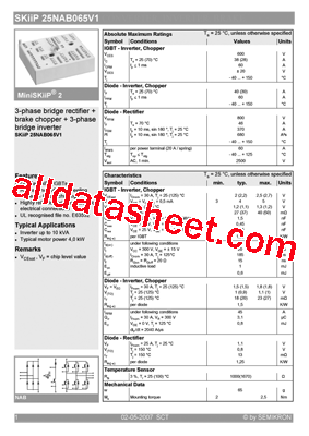 SKIIP25NAB065V1型号图片