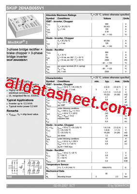 SKIIP26NAB065V1型号图片