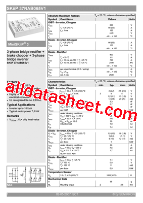 SKIIP37NAB065V1型号图片