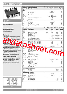 SKIM350GD128DM型号图片