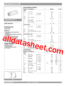 SKM25GAH125D型号图片