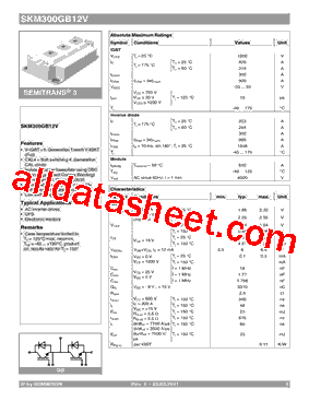 SKM300GB12V型号图片