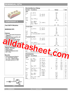 SKM50GAL12T4型号图片