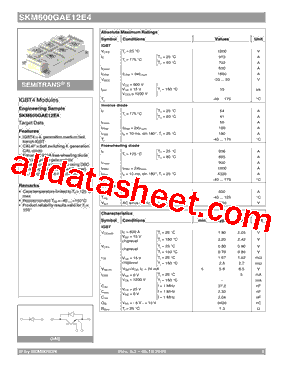 SKM600GAE12E4型号图片