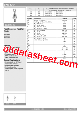 SKN136F10型号图片