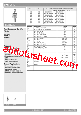 SKN2F17/10UNF型号图片