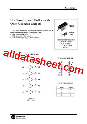 SL74LS07D型号图片