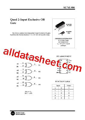 SL74LS86D型号图片