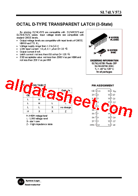 SL74LV573N型号图片