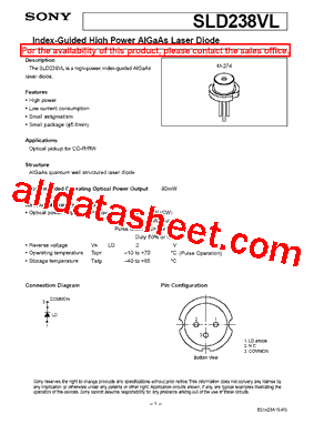 SLD238VL型号图片