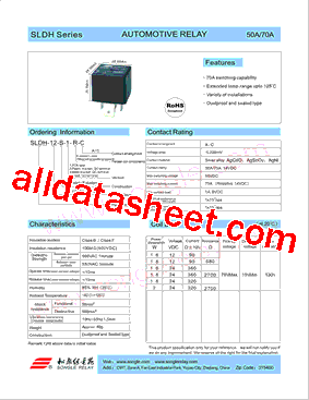 SLDH-12VDC-S-1-R-A型号图片