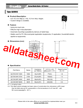 SLF0912NP-270N型号图片