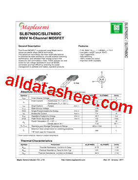 SLI7N80C型号图片