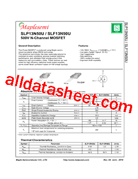SLP13N50U型号图片