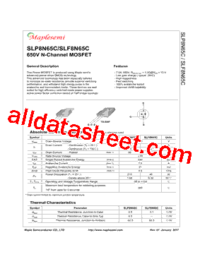 SLP8N65C型号图片