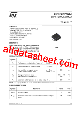 SM15T39CA型号图片