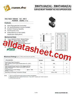 SM4T22CA型号图片