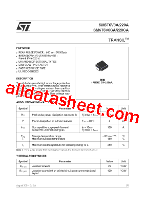 SM6T18CA型号图片