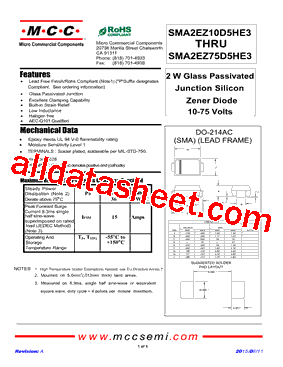 SMA2EZ12D5HE3型号图片